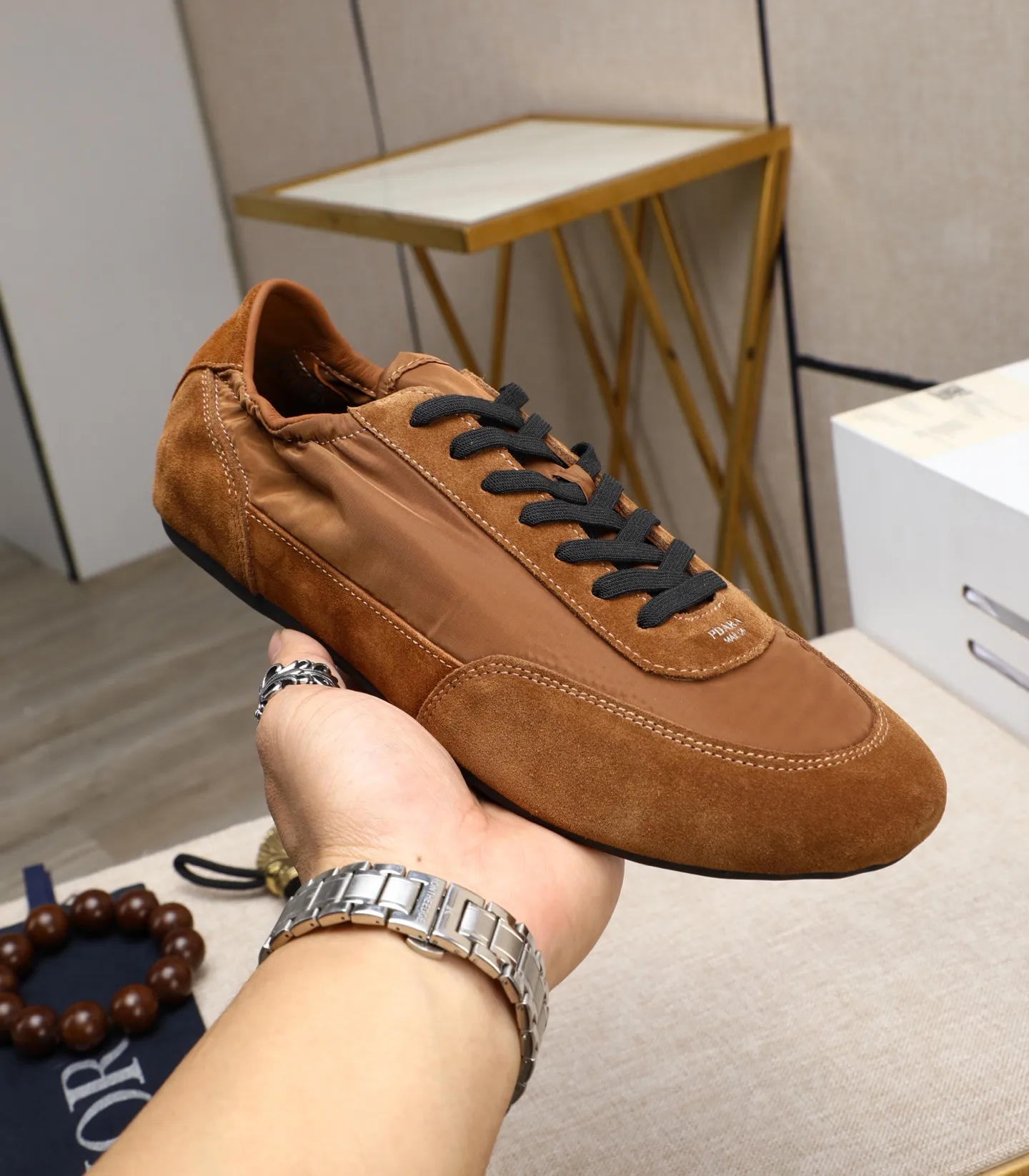 Men's shoes 💰460 [PRADA] Popular items in men's shoe counters, synchronized with the official website, high-quality shipments ✔️Original cowhide + cowhide lining, 1🆚1 replica, original original outsole, 38-45 (customized for 45, non-refundable)
